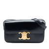 Celine Shiny Calfskin Triomphe Claude Shoulder Bag Secondhand