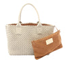 Bottega Veneta Small Lambskin Intreccio Cabat Tote Secondhand