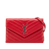 Saint Laurent Grain De Poudre Cassandre Chain Wallet Secondhand