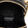 Chanel CC Lambskin and Metal Camellia Round Clutch with Chain Secondhand