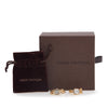 Louis Vuitton Gold Plated LV ID Chain Hoop Push Back Earrings Secondhand