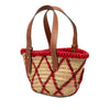 LOEWE Small Raffia Animal Embroidered Anagram Basket Tote Secondhand