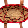 LOEWE Small Raffia Animal Embroidered Anagram Basket Tote Secondhand