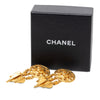 Chanel CC Gold Plated Filigree Fringe Drop Clip On Earrings Secondhand
