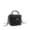 Chanel Mini CC Quilted Lambskin Top Handle Vanity Case With Chain Secondhand