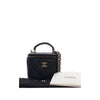 Chanel Mini CC Quilted Lambskin Top Handle Vanity Case With Chain Secondhand