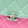 Chanel Mini Tricolor Lambskin Lacquered Chain Flap Secondhand