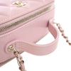 Chanel Mini CC Glazed Calfskin Double Zip Top Handle Vanity Case Secondhand