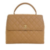Chanel CC Quilted Caviar Kelly Top Handle Bag Secondhand