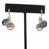 Dior CC Brass No 5 Charms Drop Push Back Earrings Secondhand
