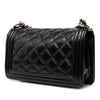 Secondhand Chanel Old Medium Quilted Lambskin Double Stitch Boy Flap