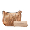 Bottega Veneta Intrecciato Trimmed Metallic Leather Crossbody Secondhand