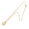 Dior Gold Plated Resin Logo Oval Pendant Necklace Secondhand