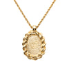 Secondhand Dior Gold Plated Resin Logo Oval Pendant Necklace