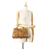 Prada Canvas and Suede Fringed Canapa Handbag Secondhand