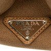 Prada Canvas and Suede Fringed Canapa Handbag Secondhand