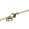 Dior Gold Plated Logo Round Pendant Necklace Secondhand