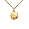 Chanel Gold Plated Faux Pearl Round Pendant Necklace Secondhand