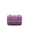 Chanel Mini Quilted Shiny Lambskin Button On Top Flap Secondhand