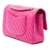 Chanel Medium Classic Chevron Lambskin Double Flap Secondhand