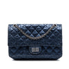 Chanel Quilted Metallic Striped Aged Calfskin Reissue 2.55 Accordion Flap 225 Secondhand