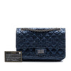 Chanel Quilted Metallic Striped Aged Calfskin Reissue 2.55 Accordion Flap 225 Secondhand