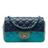 Chanel Mini Rectangular Classic Tricolor Lambskin Single Flap Secondhand