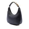 Valentino Calfskin Stud Sign Zip Hobo Secondhand