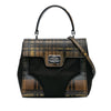 Prada Tartan Saffiano Trimmed Tessuto Satchel Secondhand