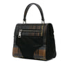 Prada Tartan Saffiano Trimmed Tessuto Satchel Secondhand