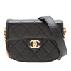 Chanel Mini CC Quilted Calfskin Round Moon Messenger Flap Secondhand