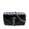 Saint Laurent Baby Chevron Patent Classic Monogram Chain Bag Secondhand