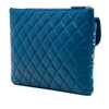 Chanel CC Quilted Tweed and Lambskin Pouch Secondhand