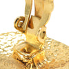 Chanel CC Gold Plated Logo Clip On Earrings Secondhand