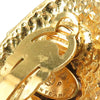 Chanel CC Gold Plated Logo Clip On Earrings Secondhand