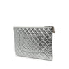 Chanel Large Quilted Metallic Aged Calfskin Cosmo Charm O Case Clutch Secondhand