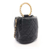 Chanel Quilted Lambskin Pearl Crown Drawstring Bucket Bag Secondhand