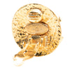 Chanel CC Gold Plated Round Clip On Earrings Secondhand