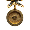Chanel Leather and Gold Plated Medallion Bow Pendant Necklace Secondhand