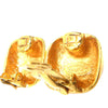 Chanel CC Two Tone Brass Clip On Earrings Secondhand