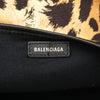 Balenciaga Canvas Leopard Print Navy Cabas Tote S Secondhand