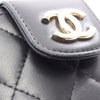 Chanel Mini Quilted Lambskin Round Vanity Case with Chain Secondhand