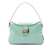Fendi Zucchino Crystal Double Flap Shoulder Bag Secondhand