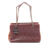 Chanel Large Calfskin Diamond Embossed CC Zip Shopping Tote Secondhand