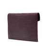 Saint Laurent Croc Embossed Leather Uptown Pouch Secondhand