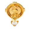 Chanel CC Gold Plated Round Clip On Earrings Secondhand