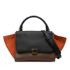 Celine Small Tricolor Leather Trapeze Satchel Secondhand