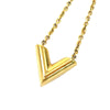 Louis Vuitton Gold Plated Essential V Necklace Secondhand