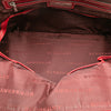 Burberry Leather Trimmed Tonal Check Canvas Dome Handbag Secondhand