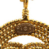 Chanel Gold Plated CC Braided Round Pendant Necklace Secondhand